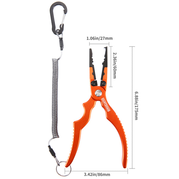 Huntsman Outdoors Fishing Pliers - 7 Inch Stainless Steel Fishing Mult – MO  Buck Hunters